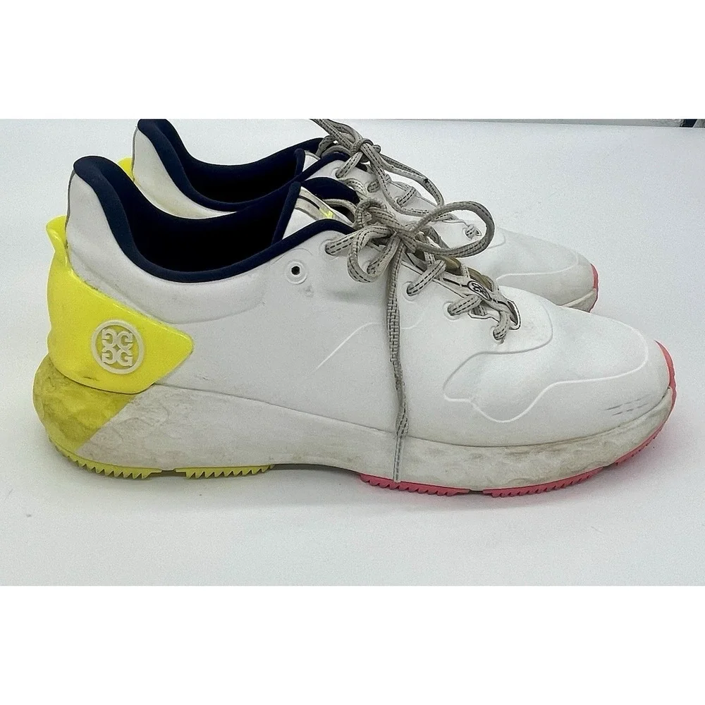 G/FORE MG4 Color Block Golf Shoes Men GMF000017 SNO WHITE/YELLOW Sz 10